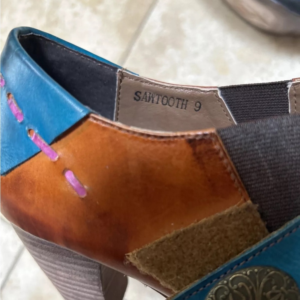 Elite By Corkys Booty Pyramid Collection Sawtooth Ankle Boots Size 9 - Picture 7 of 11